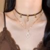 Retro Fashion Sun Double-layer Necklace For Women