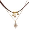 Retro Fashion Sun Double-layer Necklace For Women - Image 5
