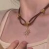 Retro Fashion Sun Double-layer Necklace For Women - Image 6
