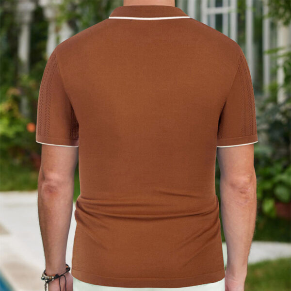 Short-sleeved Polo Shirt Summer Button Lapel Top Fashion Business Men's Clothing - Image 7