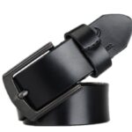 Dynamic buckle leather belt belt
