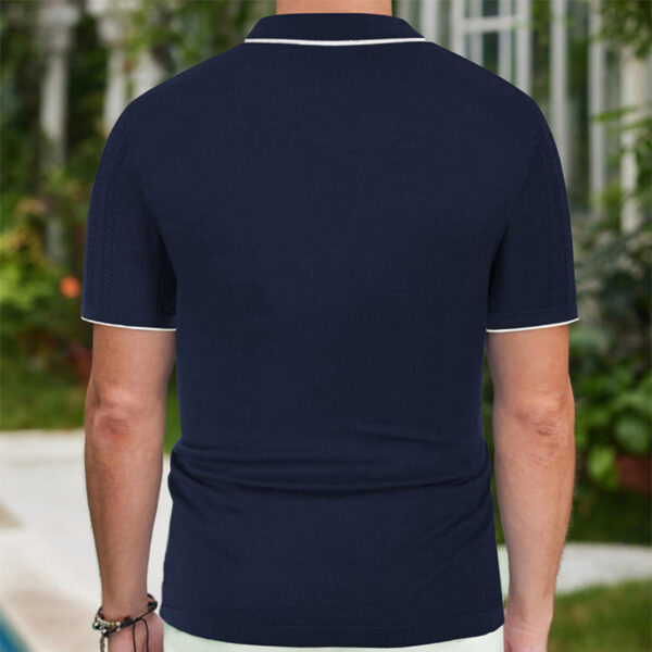 Short-sleeved Polo Shirt Summer Button Lapel Top Fashion Business Men's Clothing - Image 6
