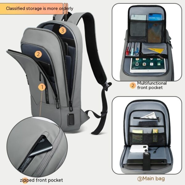Business Lightweight Multifunctional Backpack For Men - Image 10