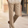 Men's Casual Suit Pants Fashion Trousers Mid Waist Straight Long Pants For Office Business Formal - Image 3