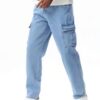 Men's New Style Jeans Straight Pants Pure Color Trend New Fashion