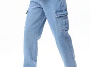 Men's New Style Jeans Straight Pants Pure Color Trend New Fashion